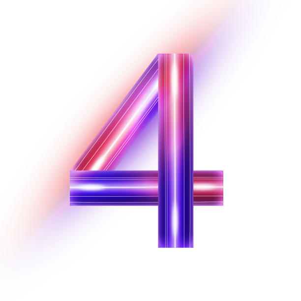 炫酷红蓝渐变科技数字倒计时数字图片下载