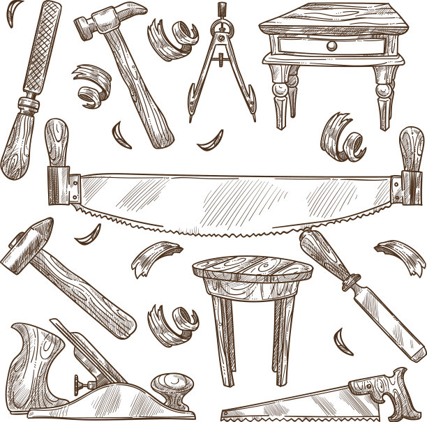 木工及木工工具及器具图片下载