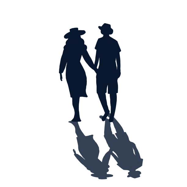 情侣牵手剪影图片下载