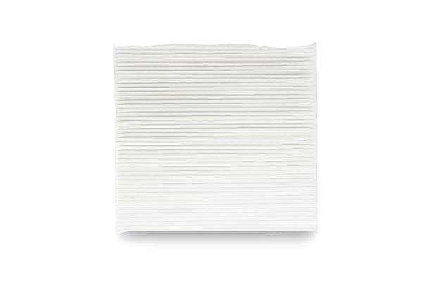 白色汽车过滤器的空调系统在汽车与白色背景图片下载