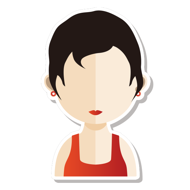 时尚女青年人像元素4图片下载