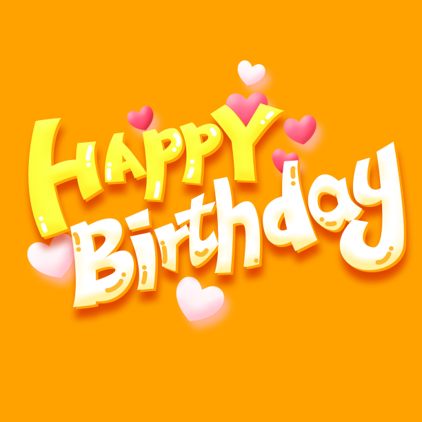 happy birthday创意字体设计图片下载