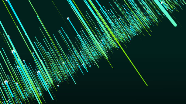 3 d渲染。背景上的动态线或射线。摘要动态背景。循环模式。音乐浪潮。图片下载