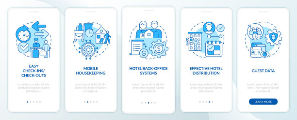 酒店物业管理系统蓝色开机手机app屏幕图片下载