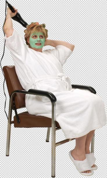 美容吹头发的女人图片下载