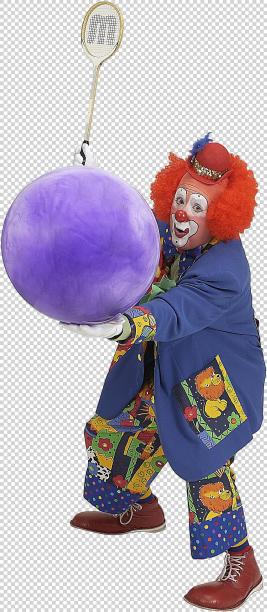 手拿瑜伽球的小丑图片下载
