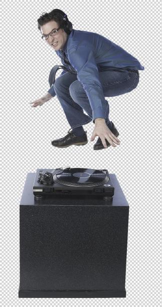 听唱片的男人图片下载