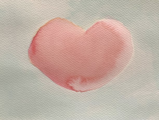 水彩情人心背景图片下载