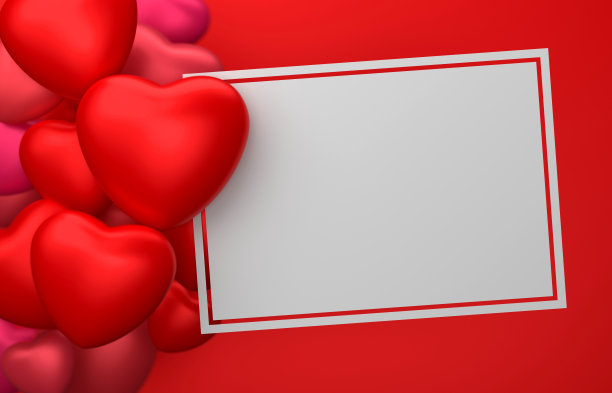 心形，框架和情人节背景图片下载