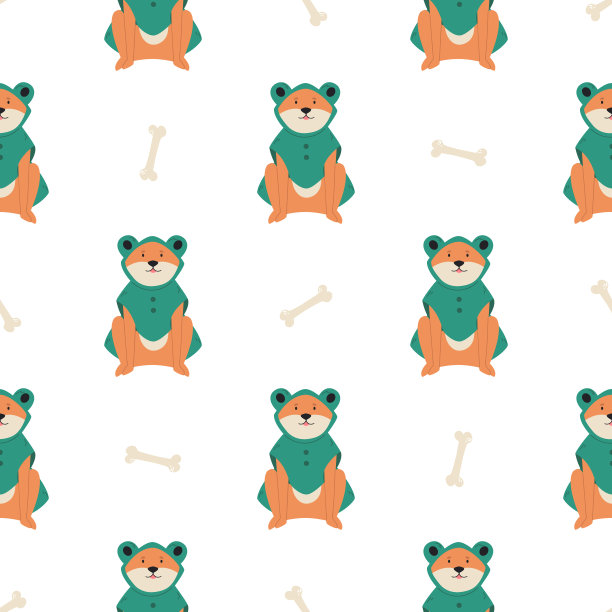 天衣无缝的图案，一只滑稽的哈士奇狗穿着青蛙服装图片下载