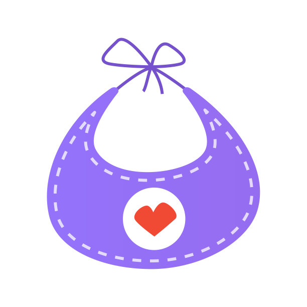 婴儿围嘴-现代平面设计风格孤立的图标图片下载