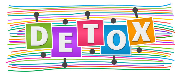 排毒彩色方块横线图片下载