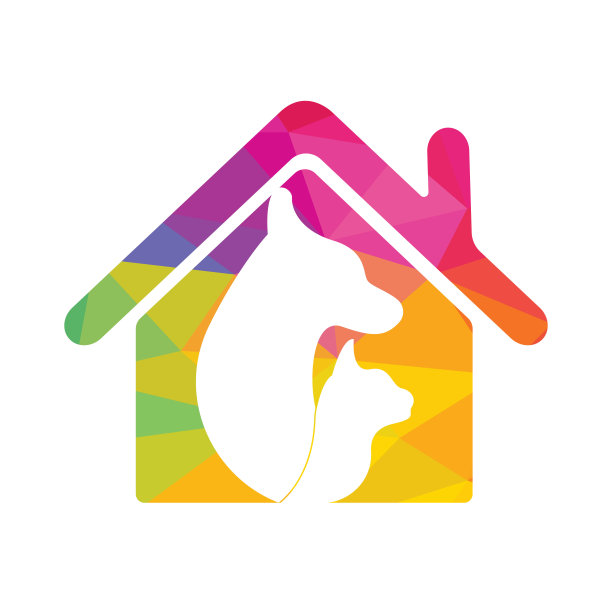 宠物店标志设计。宠物家园矢量标志设计。图片下载