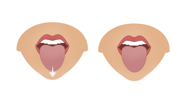 练习嘴唇和嘴巴周围的表情肌肉。放松和锻炼肌肉。插图图片下载