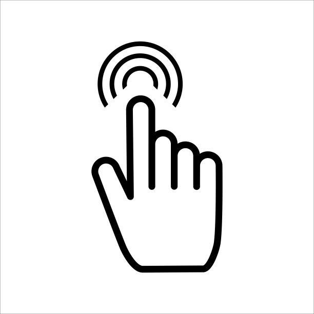 矢量图形。点击指针图标。鼠标点击，手动点击和加载等待图标。网站箭头或手游标工具，电脑界面按钮。孤立的符号。图片下载