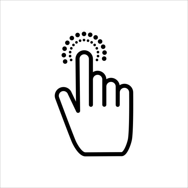 矢量图形。点击指针图标。鼠标点击，手动点击和加载等待图标。网站箭头或手游标工具，电脑界面按钮。孤立的符号。图片下载