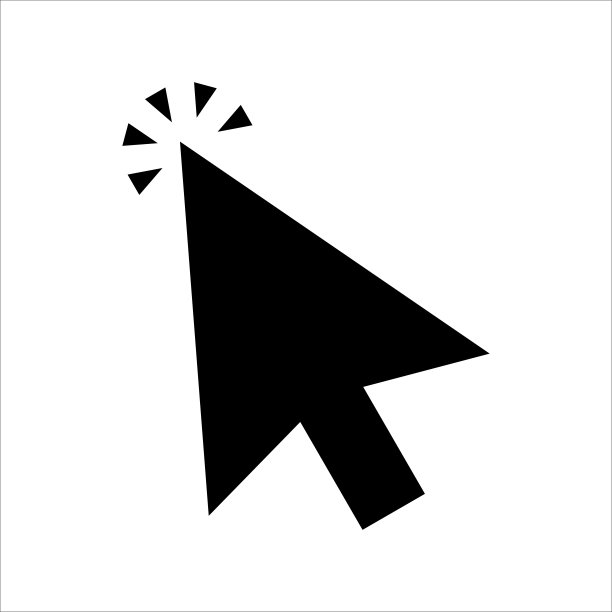 矢量图形。点击指针图标。鼠标点击，手动点击和加载等待图标。网站箭头或手游标工具，电脑界面按钮。孤立的符号。图片下载