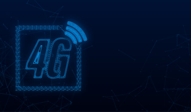 4G符号隔离，移动通信技术与智能手机网络。向量股票插图图片下载