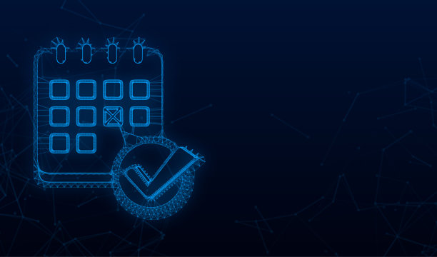 带有勾号或勾号的日历。批准的或计划的日期。向量股票插图图片下载