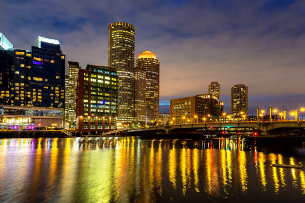 波士顿的夜景图片下载