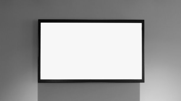 墙上有个小框架的平板电视图片下载