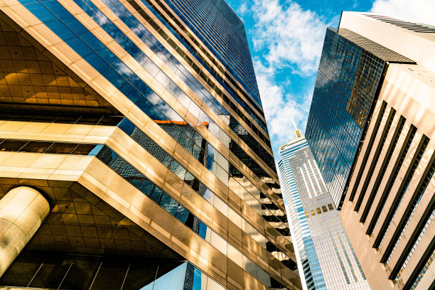 遥望湾仔金融区的天际线图片下载