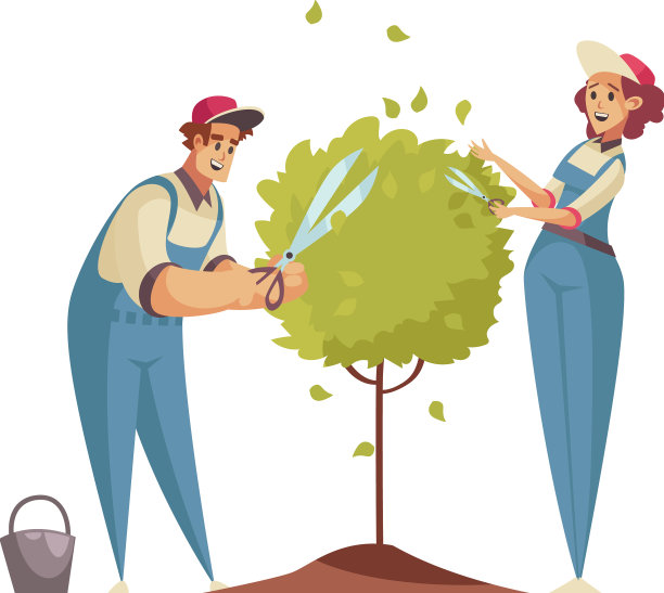 园丁倾卸灌木组成图片下载