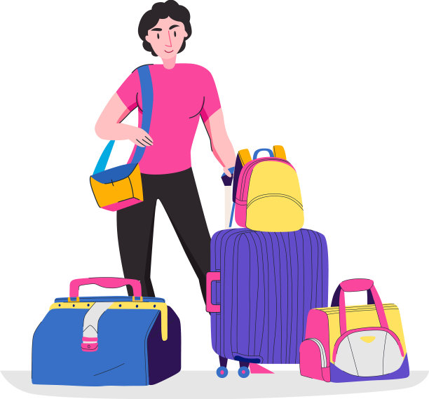女人旅行袋组合图片下载