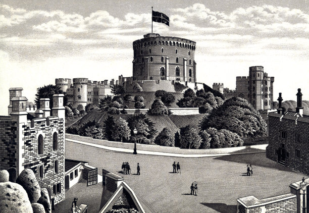 温莎城堡圆塔图片下载