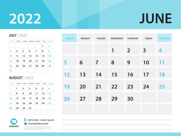 日历2022年模板，2022年8月，台历2020矢量，蓝色，周日开始，挂历设计，样本规划，文具，海报，印刷媒体，尺寸:8 x 6英寸图片下载