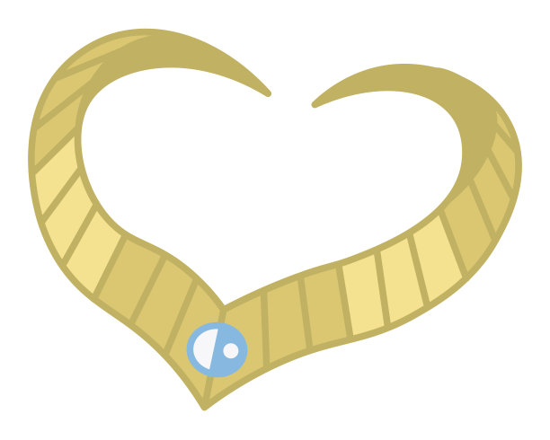 金色心形项链与蓝色钻石。情人节矢量插图。图片下载