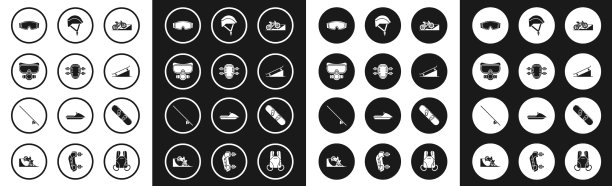 设置自行车在街道坡道膝盖护垫潜水面罩图片下载