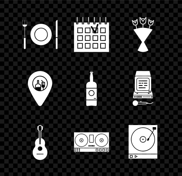 设置餐叉和刀的详细日历图片下载