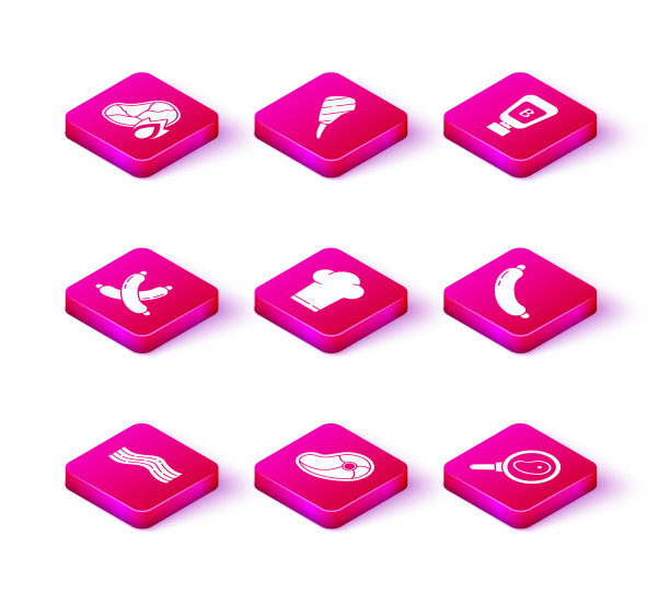 设置培根条纹牛排肉交叉香肠图片下载