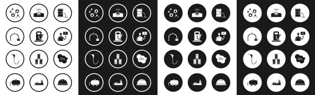 设置油桶或加油站漏油图片下载