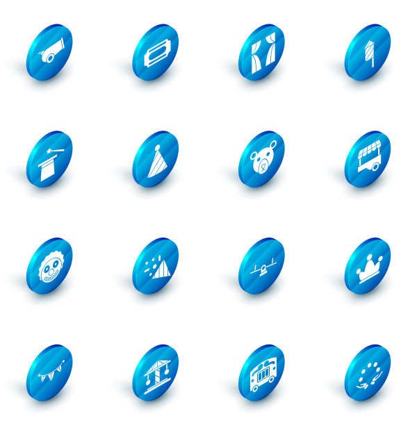 设马戏团门票幕布升起烟火火箭图片下载