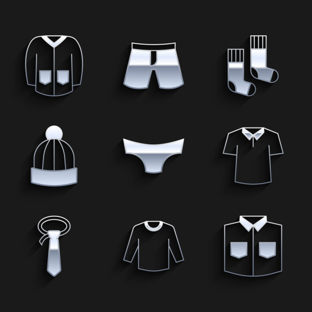 冬天设置男士内裤、毛衣、衬衫、领带图片下载