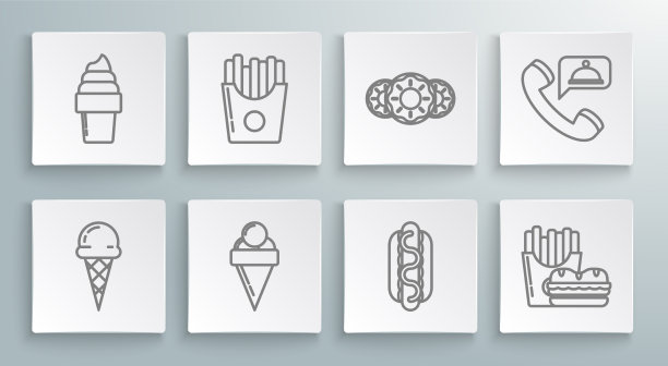 法式华夫蛋筒土豆冰淇淋图片下载