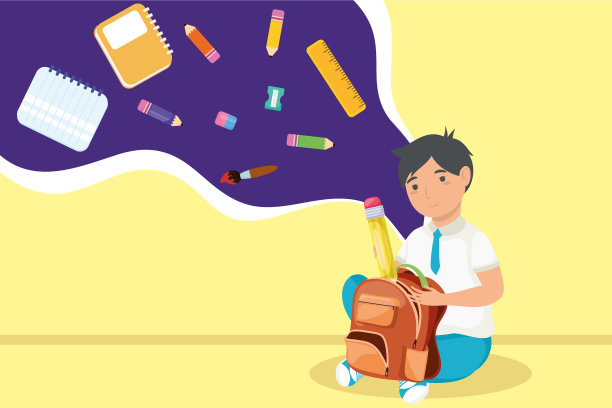 学生打开书包图片下载