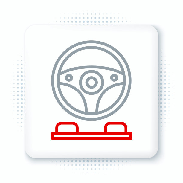 直线赛车模拟器驾驶舱图标孤立在白色背景。游戏配件。模拟驾驶游戏的小工具。色彩斑斓的轮廓的概念。向量图片下载