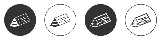 黑色木梁图标孤立在白色背景上。木材梁板。圆按钮。向量图片下载