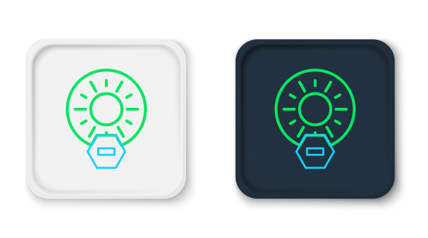 行没有直接阳光图标孤立在白色背景上。色彩斑斓的轮廓的概念。向量图片下载