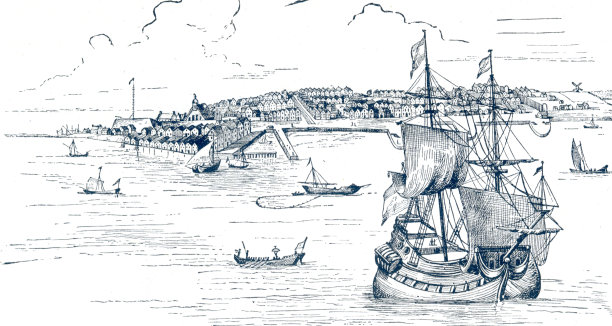 1673年被英国和荷兰控制的纽约图片下载