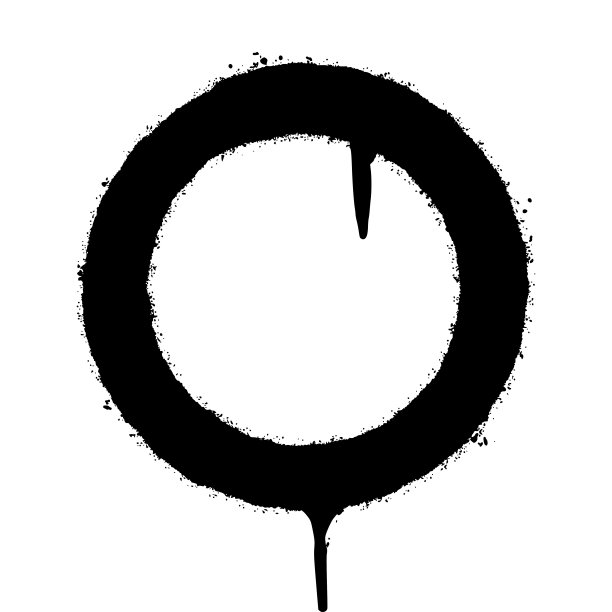 涂鸦喷雾器圆形框架在黑色和白色上方喷雾器。矢量插图。图片下载