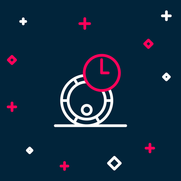 线木桶的葡萄酒图标孤立在蓝色背景。葡萄酒在桶中陈酿。色彩斑斓的轮廓的概念。向量图片下载