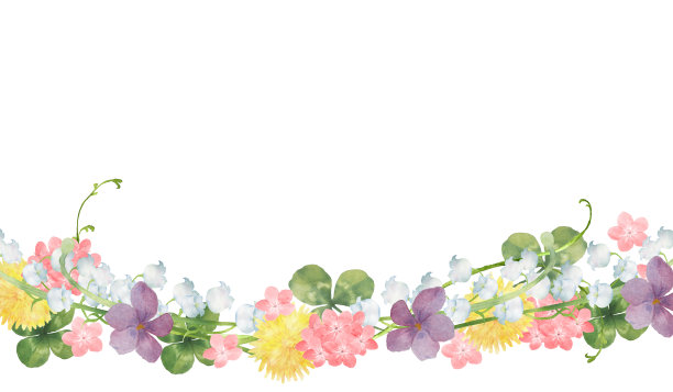 水彩春天野花装饰图片下载
