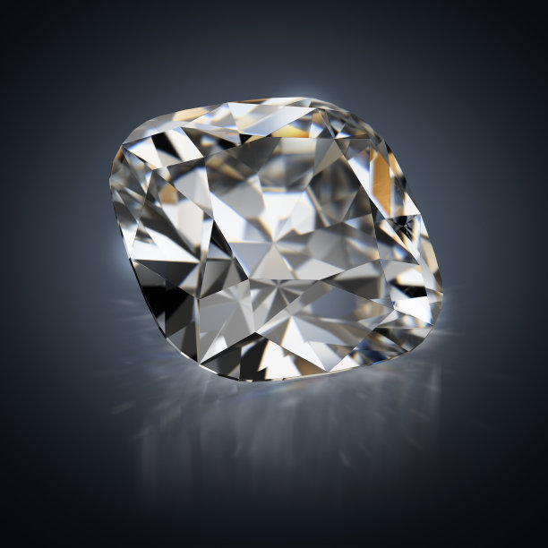 钻石切割靠垫在黑暗的背景图片下载