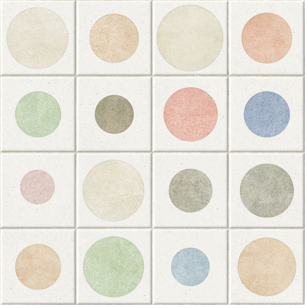 瓷砖无缝纹理与点图案，墙壁和地板背景，3d插图图片下载