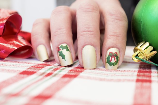 圣诞饰品美甲艺术设计图片下载