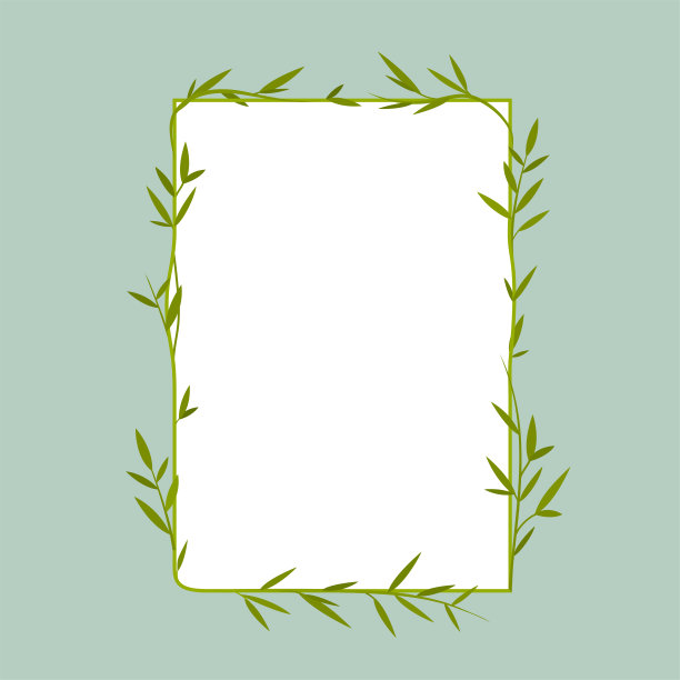 植物的叶子包裹在框架上。图片下载